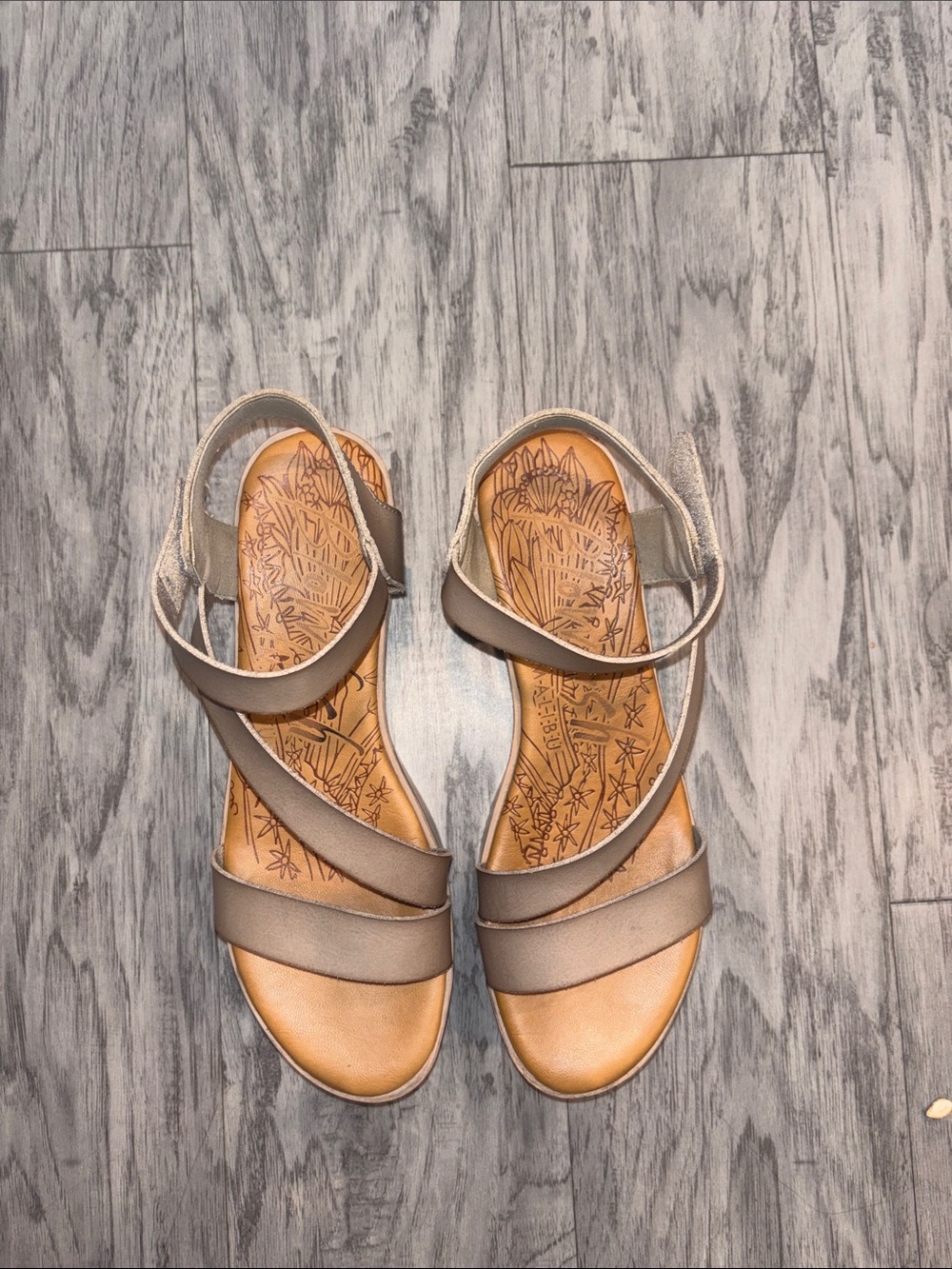 Blowfish Malibu Taupe Platform Sandals - Women’s Size 10